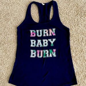 Burn Boot Camp navy tank top
